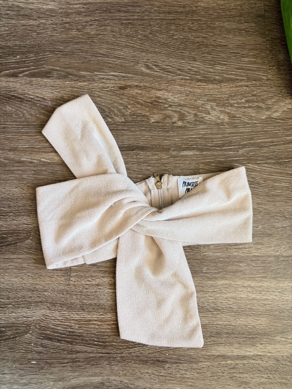 Princess Polly Cream Knit Bandeau with Front Knot